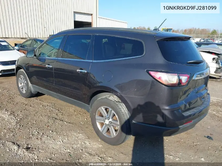 1GNKRGKD9FJ281099 2015 Chevrolet Traverse 1Lt