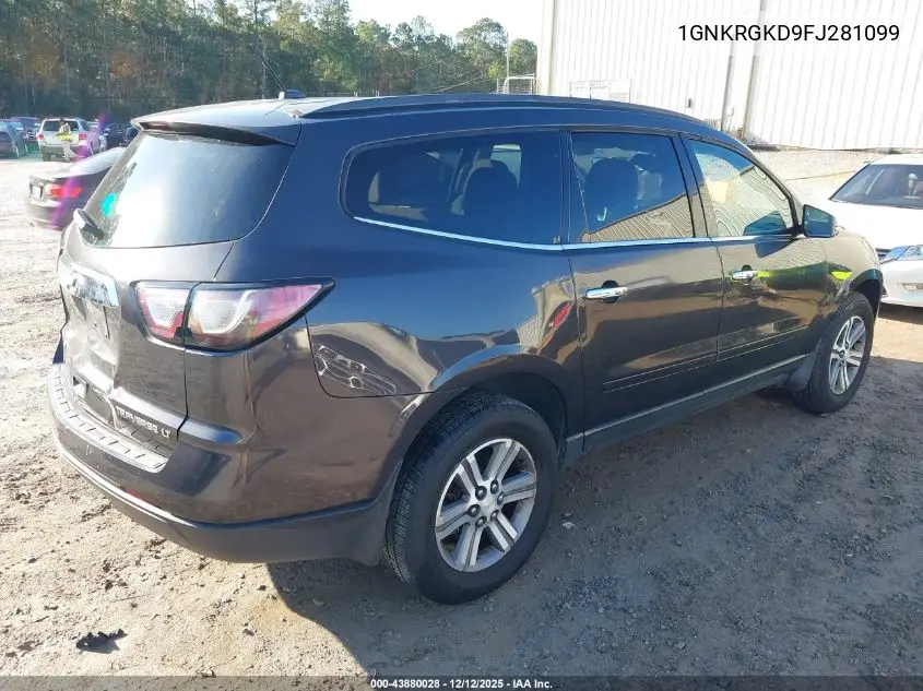 1GNKRGKD9FJ281099 2015 Chevrolet Traverse 1Lt
