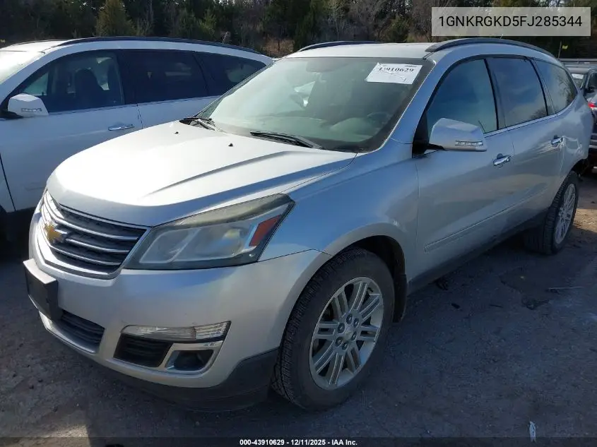 1GNKRGKD5FJ285344 2015 Chevrolet Traverse 1Lt