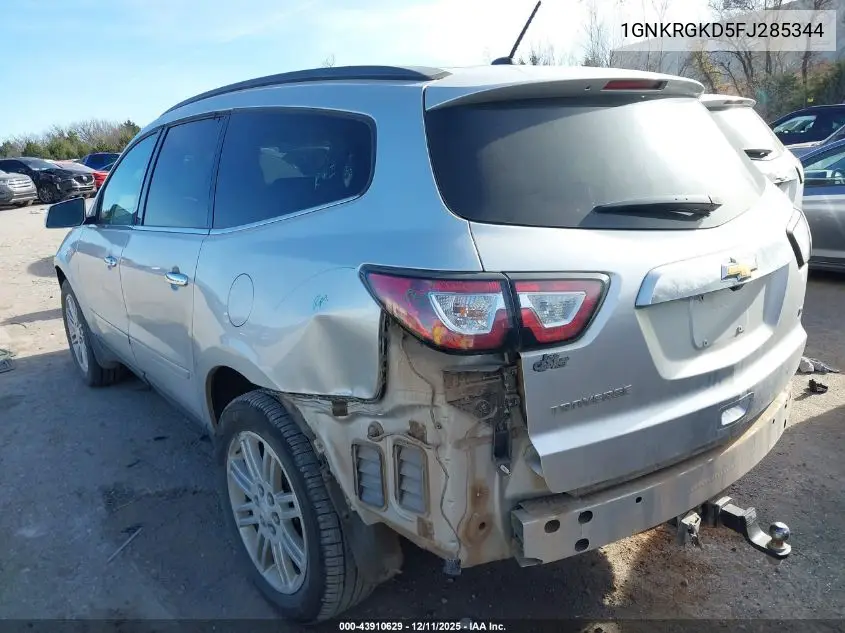 1GNKRGKD5FJ285344 2015 Chevrolet Traverse 1Lt