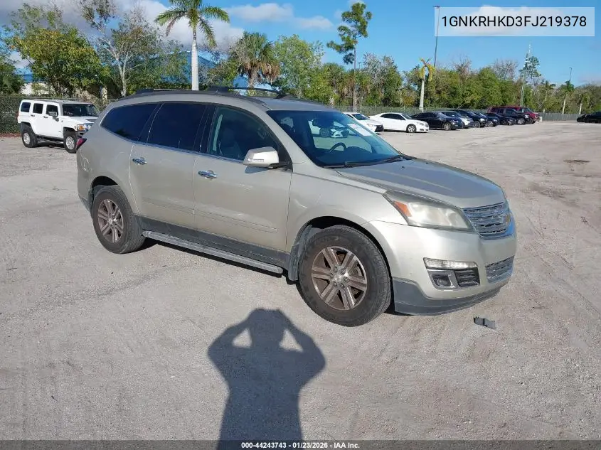 1GNKRHKD3FJ219378 2015 Chevrolet Traverse 2Lt