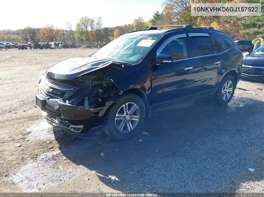 1GNKVHKD6GJ157522 2016 Chevrolet Traverse 2Lt