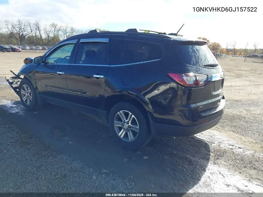 1GNKVHKD6GJ157522 2016 Chevrolet Traverse 2Lt