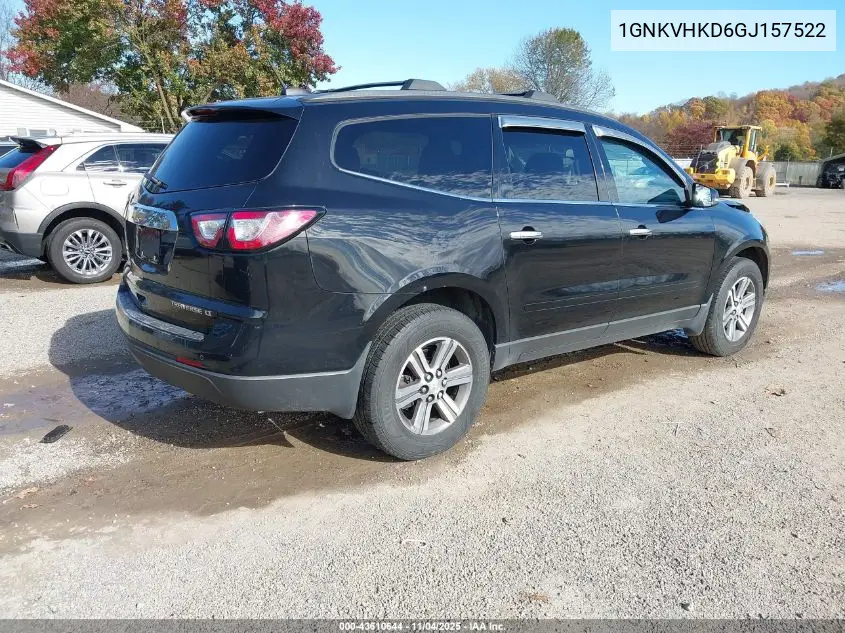 1GNKVHKD6GJ157522 2016 Chevrolet Traverse 2Lt
