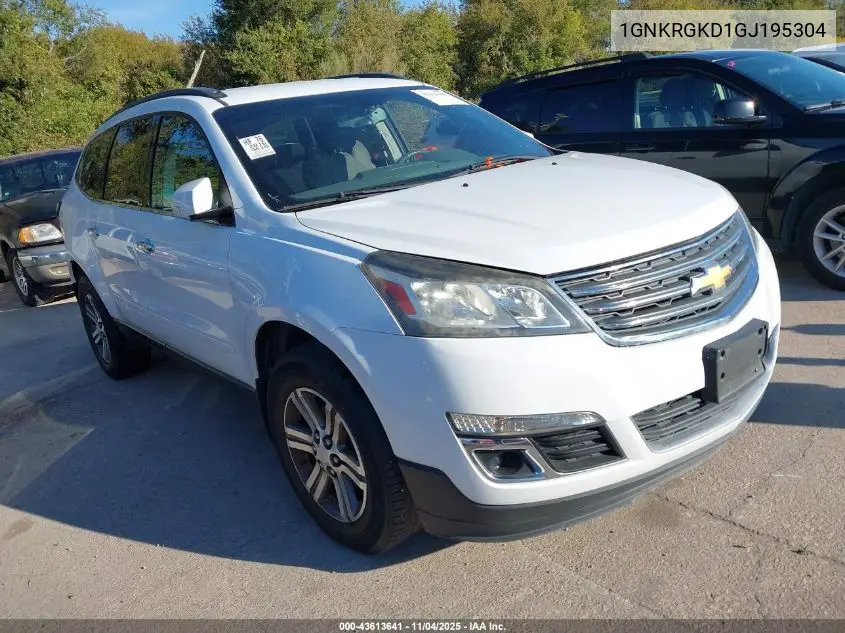 1GNKRGKD1GJ195304 2016 Chevrolet Traverse 1Lt