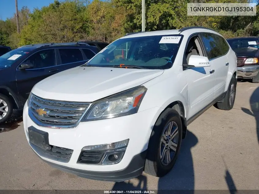 1GNKRGKD1GJ195304 2016 Chevrolet Traverse 1Lt
