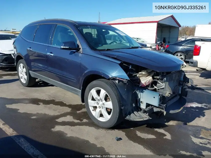1GNKRGKD9GJ335261 2016 Chevrolet Traverse 1Lt