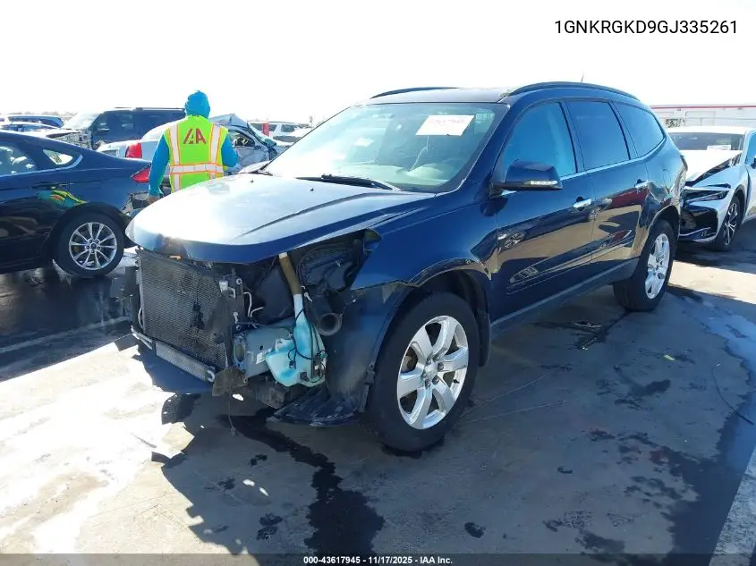1GNKRGKD9GJ335261 2016 Chevrolet Traverse 1Lt