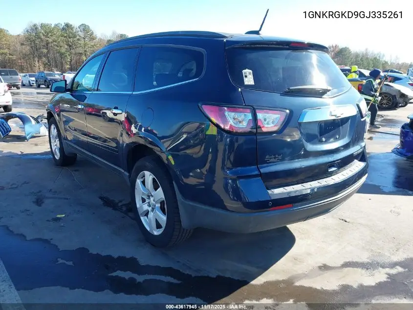 1GNKRGKD9GJ335261 2016 Chevrolet Traverse 1Lt
