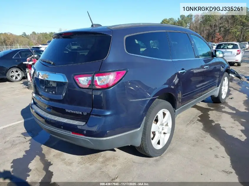 1GNKRGKD9GJ335261 2016 Chevrolet Traverse 1Lt