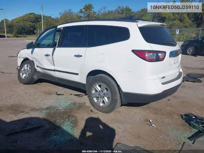 1GNKRFED5GJ259110 2016 Chevrolet Traverse Ls