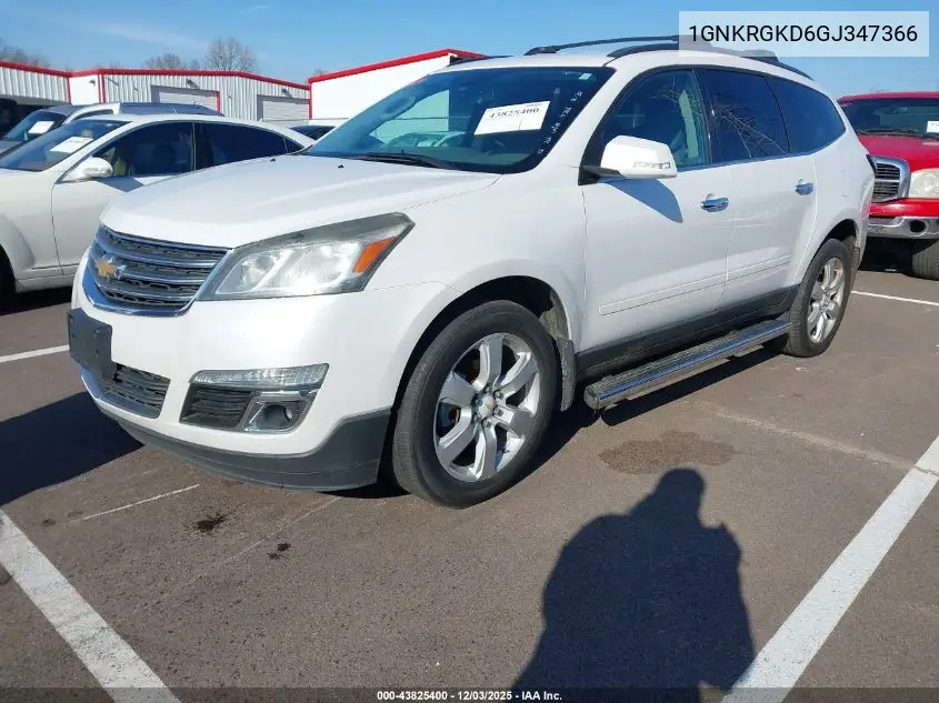 1GNKRGKD6GJ347366 2016 Chevrolet Traverse 1Lt