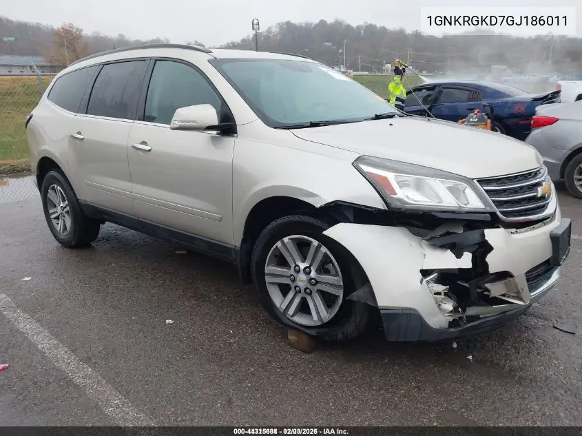 1GNKRGKD7GJ186011 2016 Chevrolet Traverse 1Lt