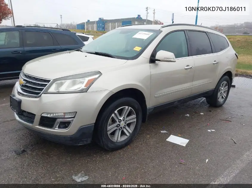 1GNKRGKD7GJ186011 2016 Chevrolet Traverse 1Lt