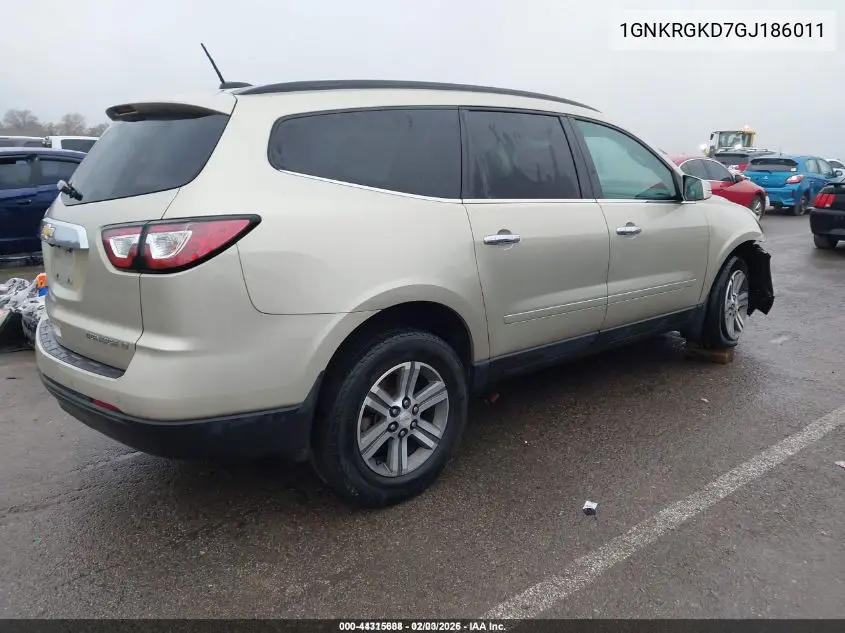 1GNKRGKD7GJ186011 2016 Chevrolet Traverse 1Lt