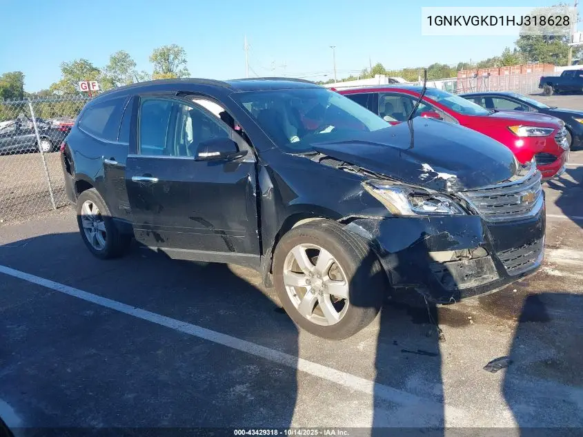 1GNKVGKD1HJ318628 2017 Chevrolet Traverse Lt