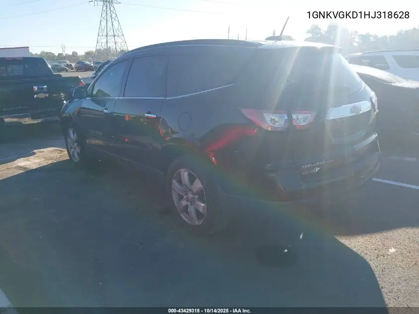 1GNKVGKD1HJ318628 2017 Chevrolet Traverse Lt