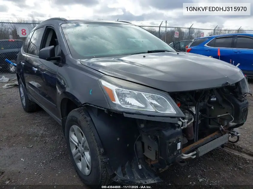 1GNKVFED0HJ315970 2017 Chevrolet Traverse Ls