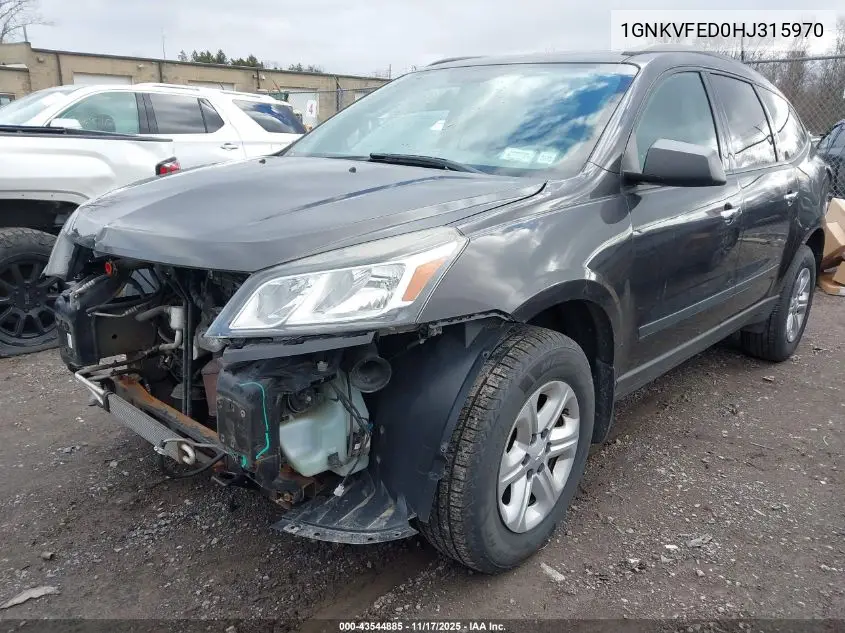 1GNKVFED0HJ315970 2017 Chevrolet Traverse Ls