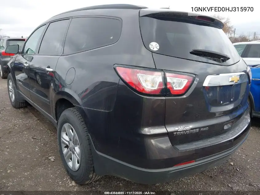 1GNKVFED0HJ315970 2017 Chevrolet Traverse Ls