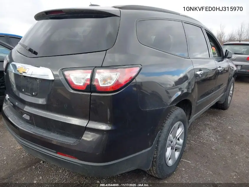 1GNKVFED0HJ315970 2017 Chevrolet Traverse Ls