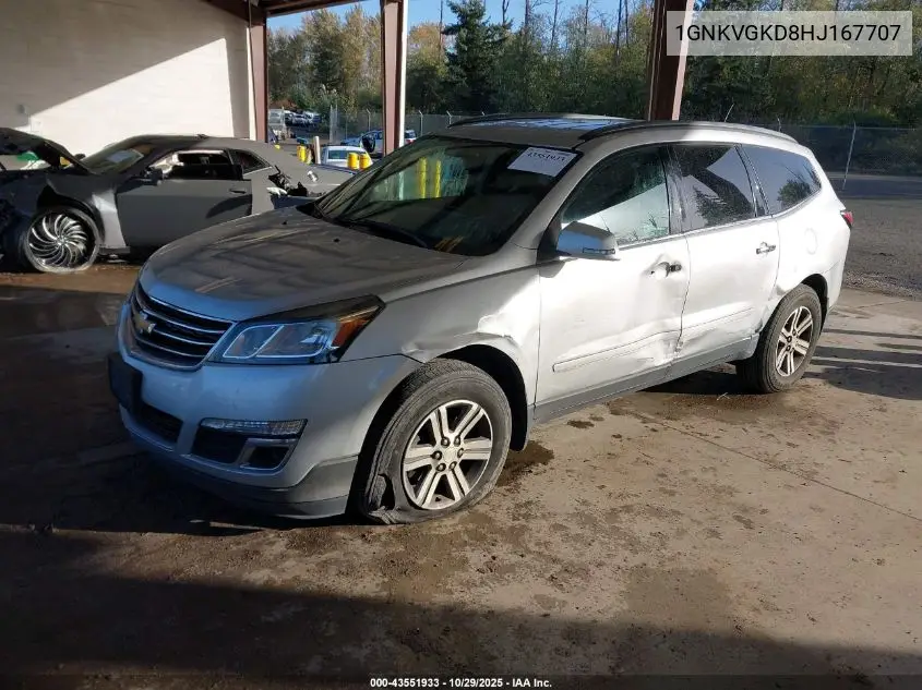 1GNKVGKD8HJ167707 2017 Chevrolet Traverse 1Lt