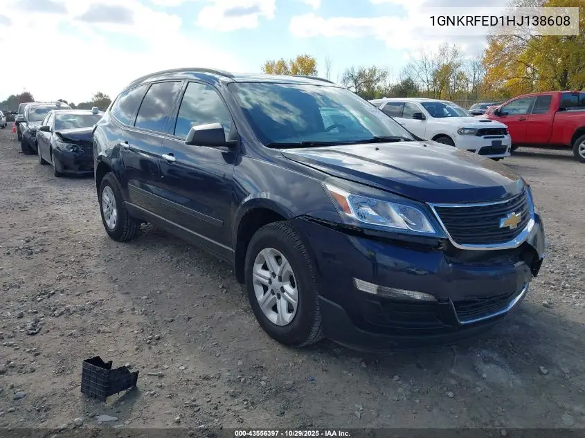 1GNKRFED1HJ138608 2017 Chevrolet Traverse Ls