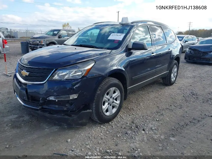 1GNKRFED1HJ138608 2017 Chevrolet Traverse Ls