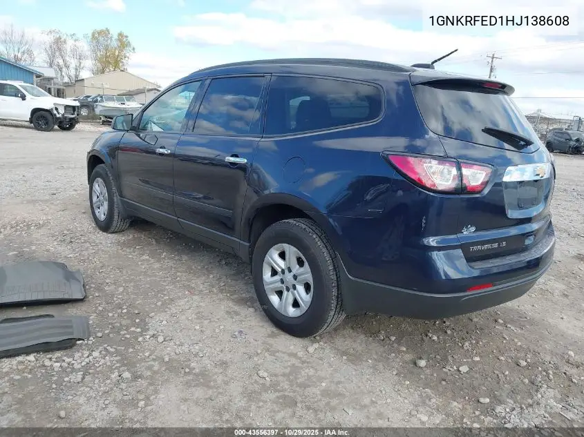 1GNKRFED1HJ138608 2017 Chevrolet Traverse Ls
