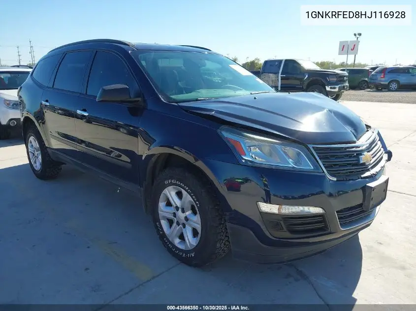 1GNKRFED8HJ116928 2017 Chevrolet Traverse Ls