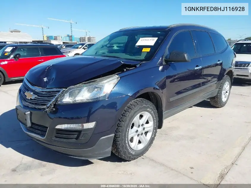 1GNKRFED8HJ116928 2017 Chevrolet Traverse Ls