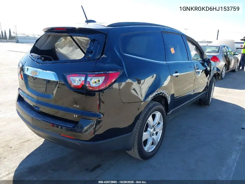 1GNKRGKD6HJ153759 2017 Chevrolet Traverse 1Lt