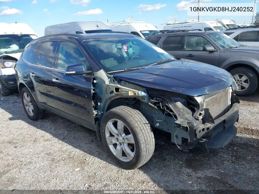 1GNKVGKD8HJ240252 2017 Chevrolet Traverse 1Lt
