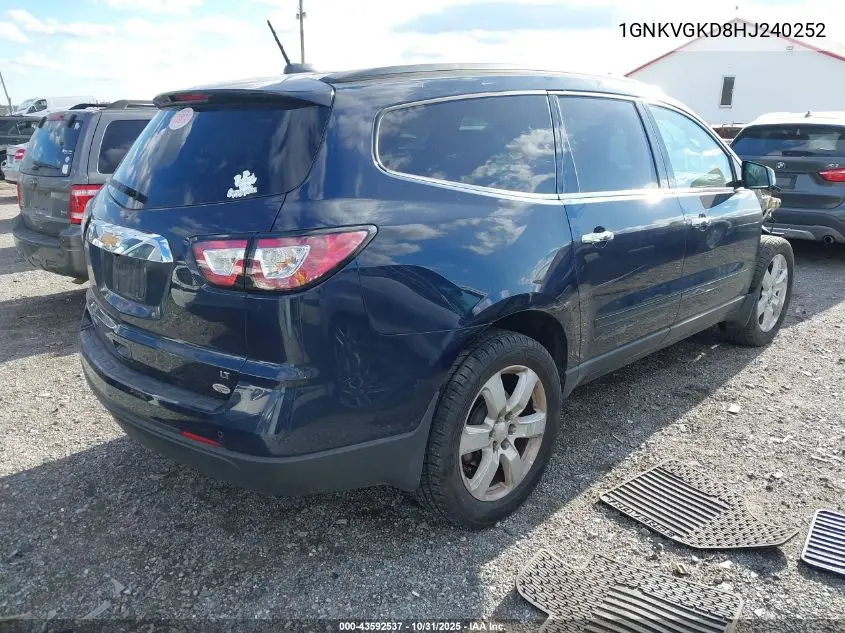 1GNKVGKD8HJ240252 2017 Chevrolet Traverse 1Lt