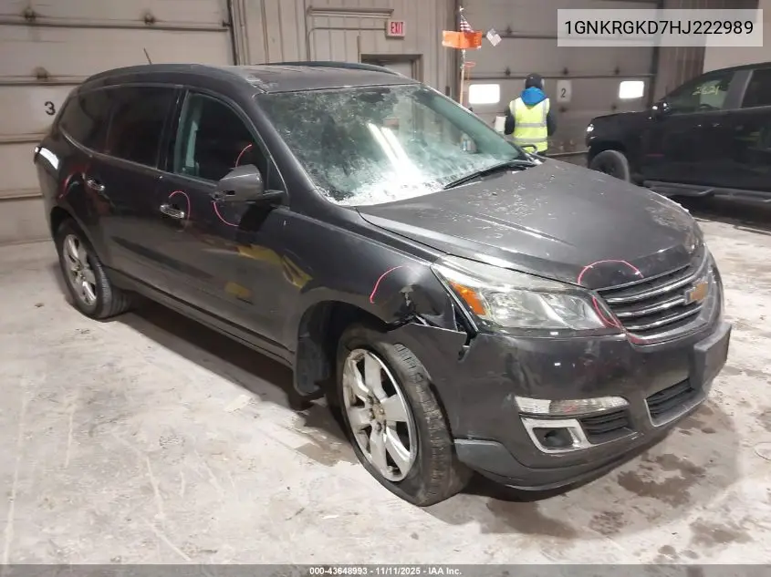 1GNKRGKD7HJ222989 2017 Chevrolet Traverse 1Lt