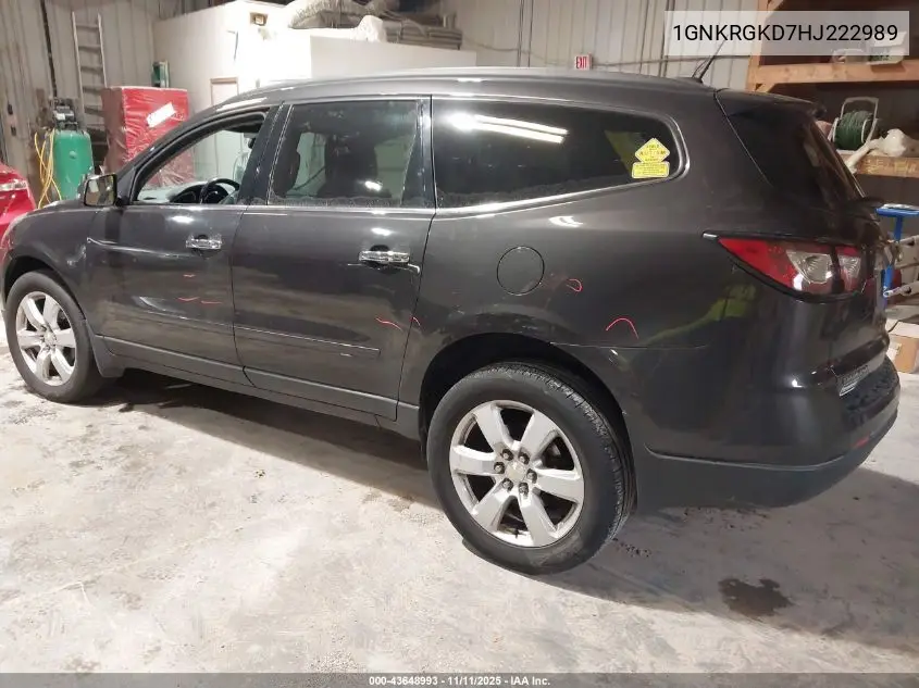 1GNKRGKD7HJ222989 2017 Chevrolet Traverse 1Lt