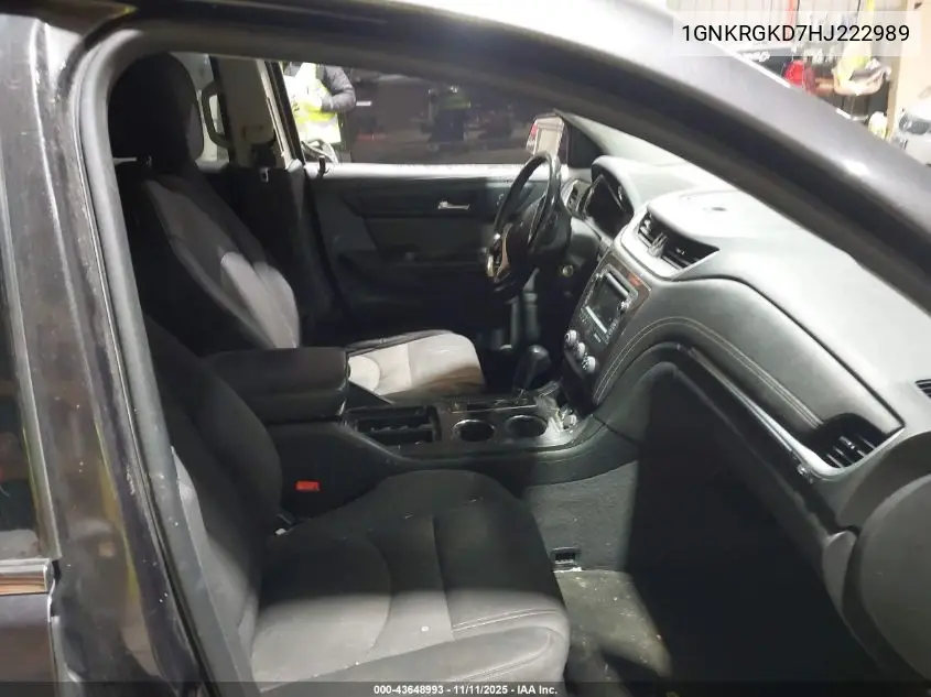1GNKRGKD7HJ222989 2017 Chevrolet Traverse 1Lt