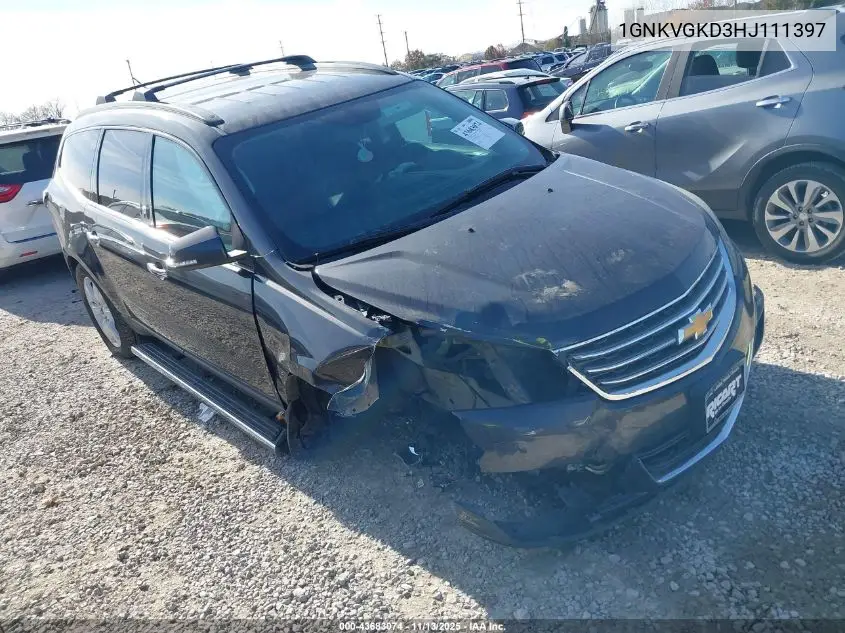 1GNKVGKD3HJ111397 2017 Chevrolet Traverse 1Lt
