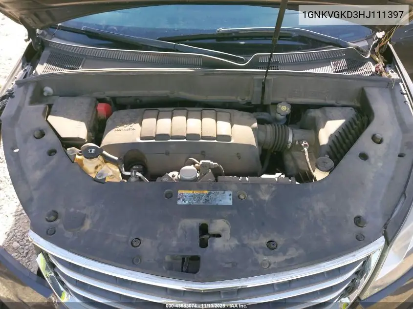 1GNKVGKD3HJ111397 2017 Chevrolet Traverse 1Lt