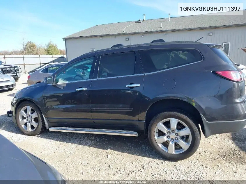 1GNKVGKD3HJ111397 2017 Chevrolet Traverse 1Lt