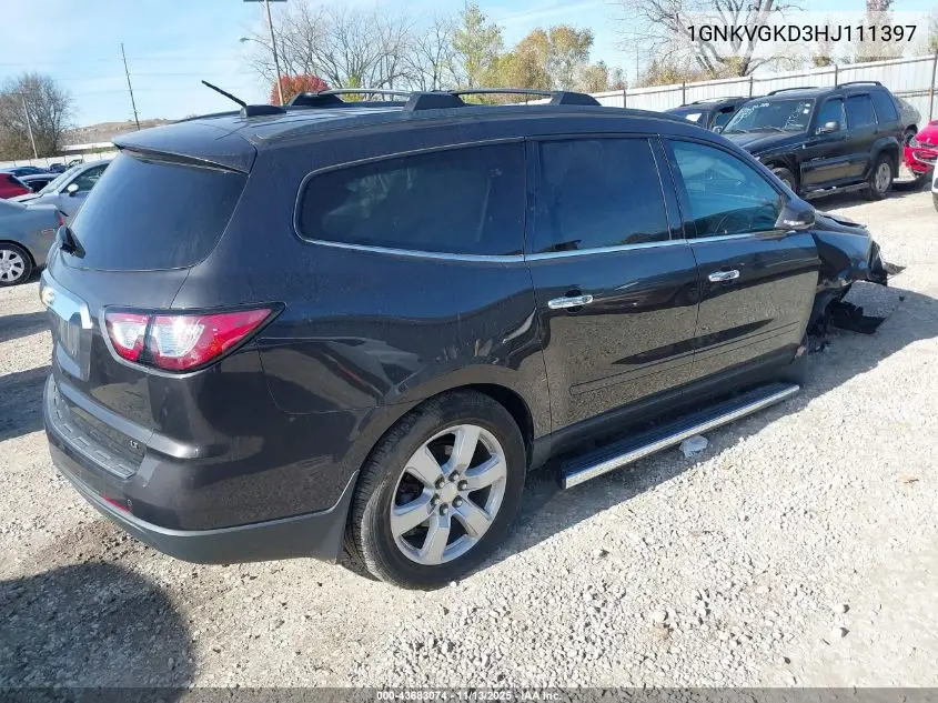 1GNKVGKD3HJ111397 2017 Chevrolet Traverse 1Lt