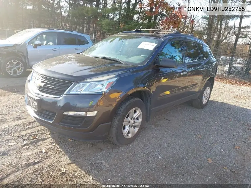 1GNKVFED9HJ252755 2017 Chevrolet Traverse Ls