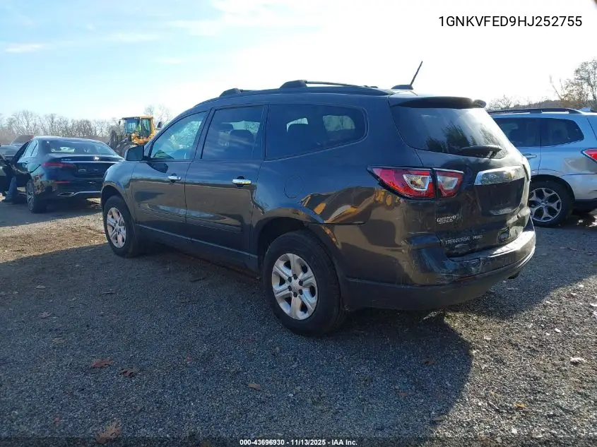 1GNKVFED9HJ252755 2017 Chevrolet Traverse Ls
