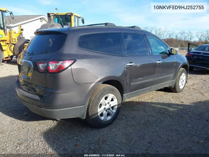 1GNKVFED9HJ252755 2017 Chevrolet Traverse Ls