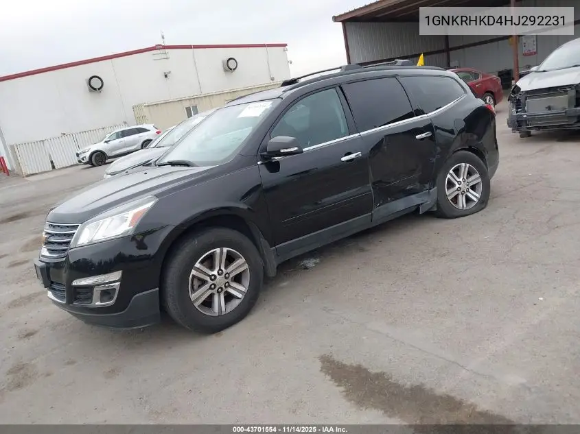 1GNKRHKD4HJ292231 2017 Chevrolet Traverse 2Lt