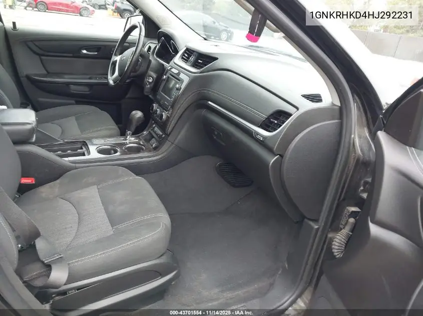 1GNKRHKD4HJ292231 2017 Chevrolet Traverse 2Lt