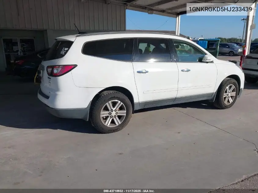 1GNKRGKD5HJ233439 2017 Chevrolet Traverse 1Lt