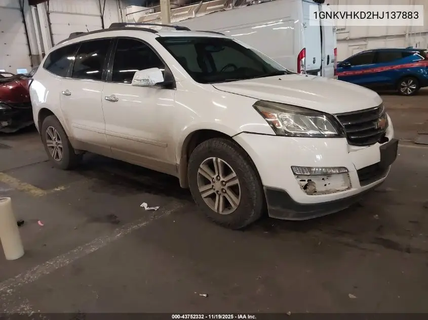1GNKVHKD2HJ137883 2017 Chevrolet Traverse 2Lt