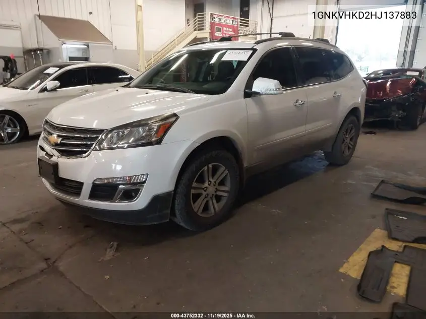 1GNKVHKD2HJ137883 2017 Chevrolet Traverse 2Lt