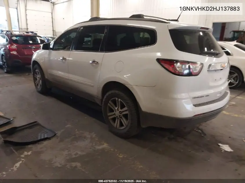 1GNKVHKD2HJ137883 2017 Chevrolet Traverse 2Lt